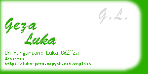 geza luka business card